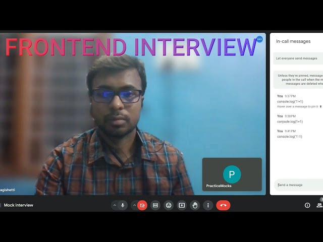 FRESHERS FRONT END INTERVIEW - 01