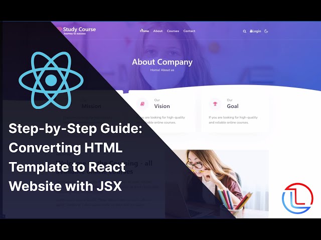 Step-by-Step Tutorial: Converting HTML Template to React Js -  React js Tutorial