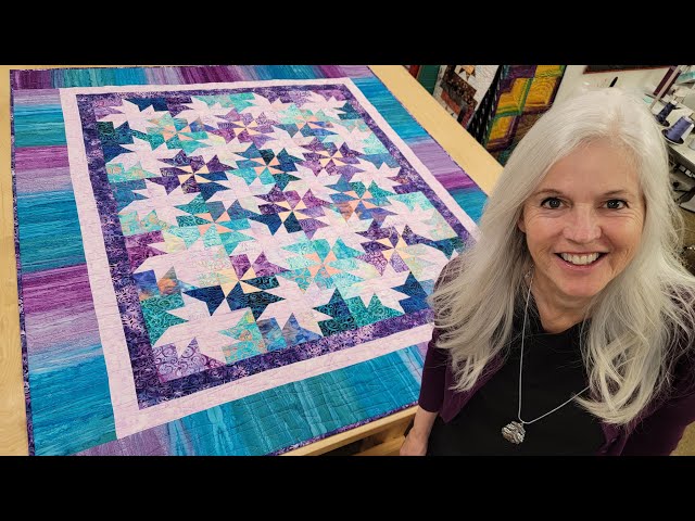 I LOVE THESE COLORS!! FABULOUS "MILKY WAY" QUILT!