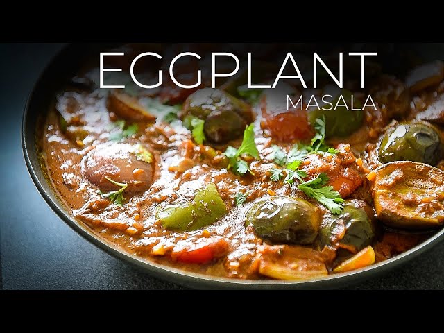 This CRAZY tasty Eggplant Masala Recipe is AUBERGENIUS