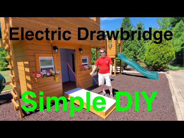 ✅ How to Build a Castle Drawbridge for $150 -- Electric hoist powered -- Simple DIY
