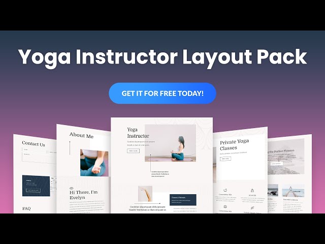 Get a FREE Yoga Instructor Layout Pack for Divi