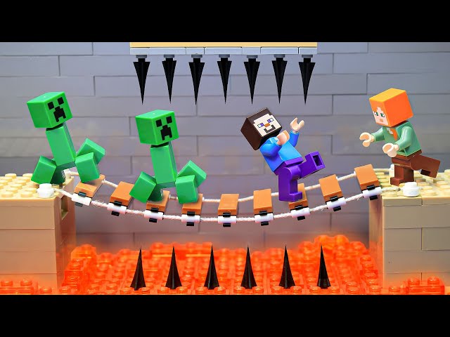 Survive 100 Days in LEGO Minecraft - Best of Lego Stop Motion Animation Compilation #1 | Brickmine