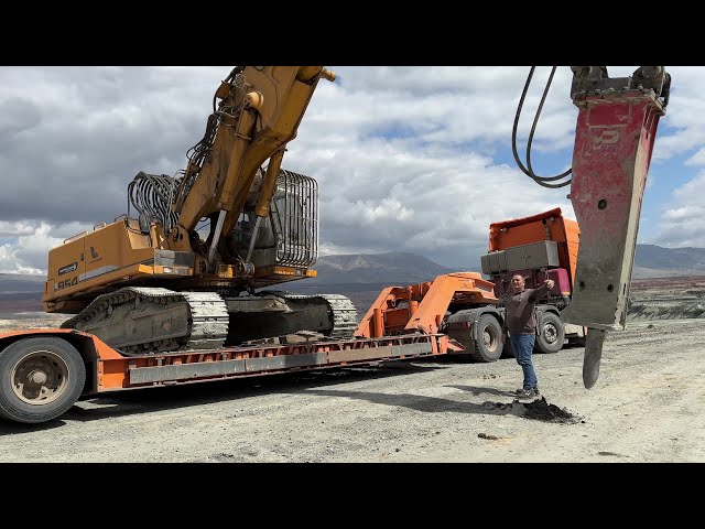 Loading & Transporting The Liebherr 954 With Hydr. Hammer - Sotiriadis/Labrianidis Construction - 4K