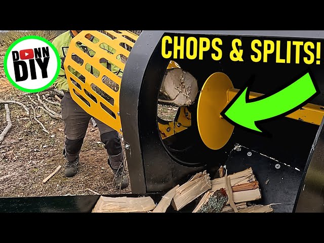 🔥FAST Firewood Production 👉 Guillotine Firewood Processor