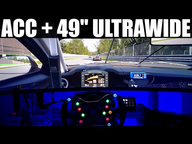 How does ACC look on an a Samsung 49" Ultrawide? | Chevrolet Camaro GT4 @ Monza