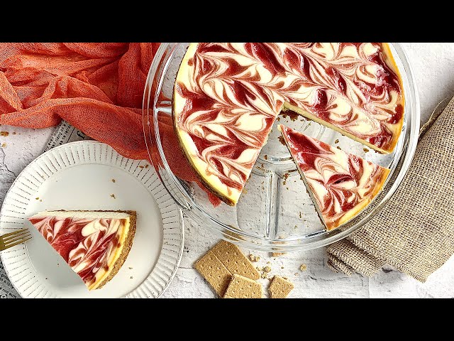 Raspberry Cheesecake Recipe | Raspberry Swirl Cheesecake