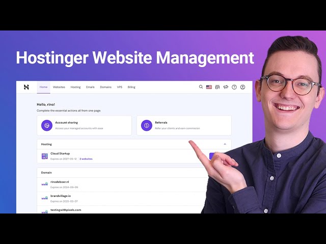 How to manage your own & client websites easily with Hostinger