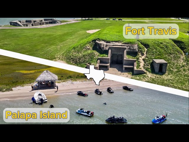 Fort Travis And Palapa Island Galveston Texas via Sea-Doo