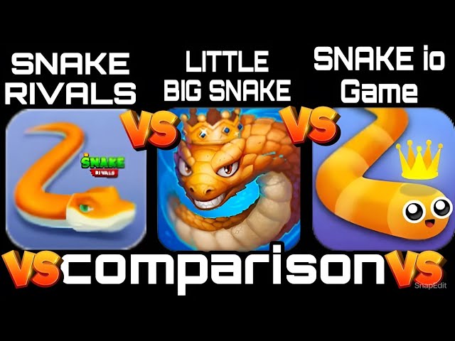 Snake Rivals Vs Little Big Snake Vs Snake.io Game Comparison! Snake #Gameplay
