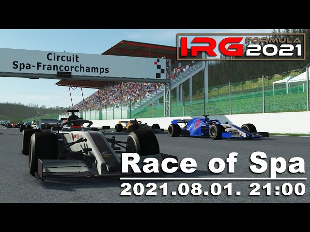 IRG Advance Formula 2021 - Round 11 - Race of SPA - rFactor 2 - Livestream