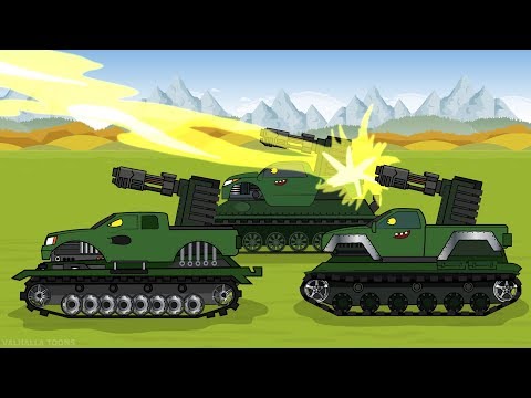 Tank cartoon "Monster trucks became a tanks"