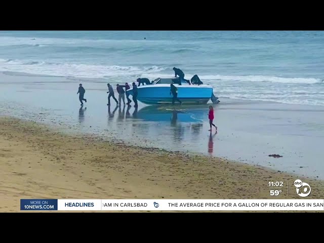Local leaders raising concerns after boat with migrants runs ashore in Carlsbad