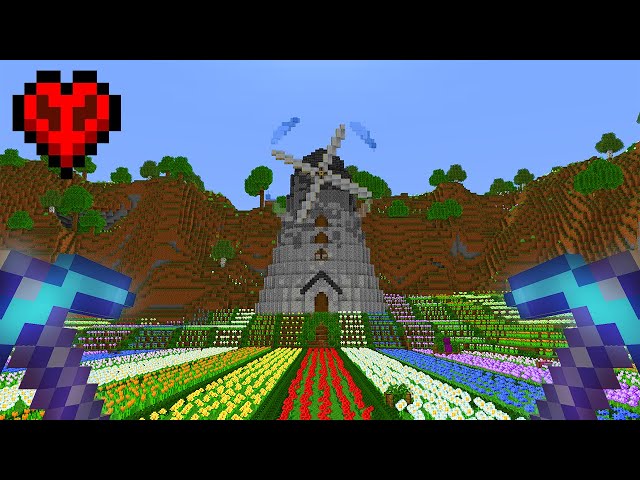 I Built The PERFECT FLOWER FARM In Minecraft Hardcore