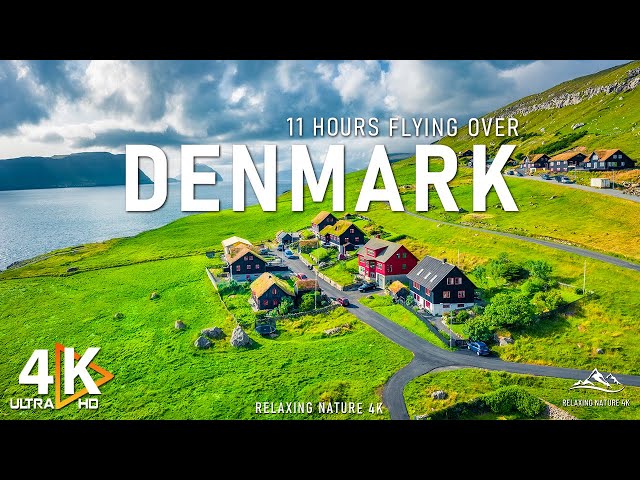 FLYING OVER DENMARK 4K UHD - Relaxing Music With Beautiful Nature Scenes - 4K Video UHD