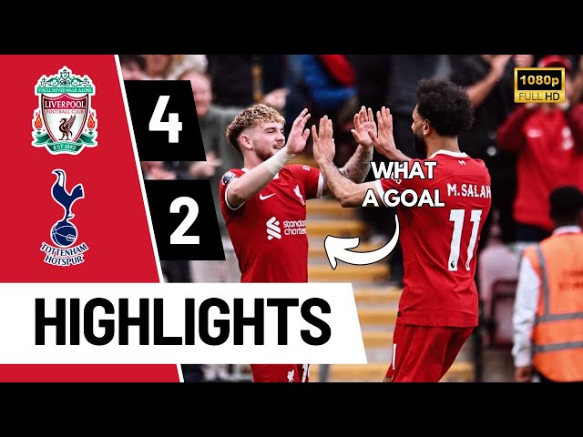 Liverpool vs Tottenham (4-2) | All Goals & Highlights | Salah, Richarlison, Son & What goal Elliott🔥
