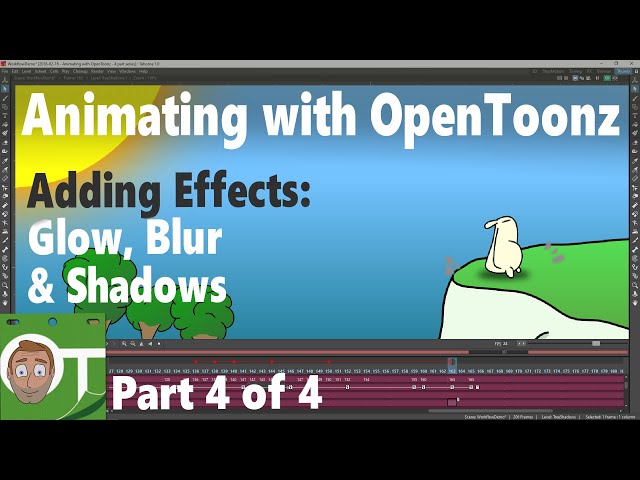 Animating with OpenToonz - Part 4. Adding effects - Glow, Blur & Shadows (4 of 4)