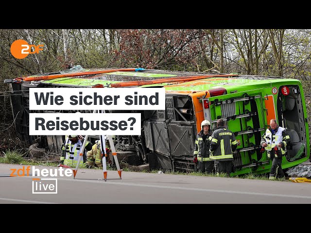 Schwerer Flixbus-Unfall auf der A9 bei Leipzig | Unfallforscher Brockmann bei ZDFheute live