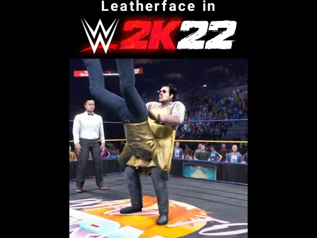 Leatherface From Texas Chainsaw Massacre in WWE 2K22 #Shorts
