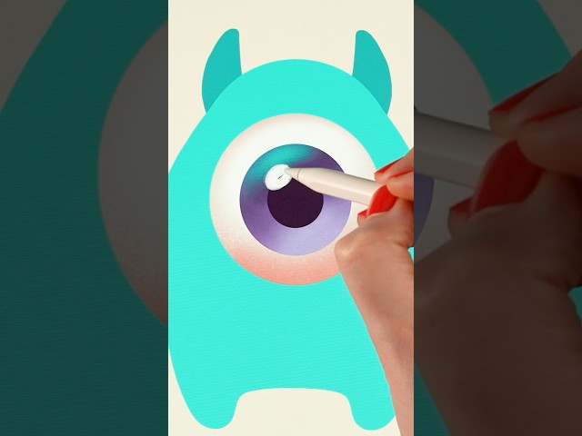 Draw a Monster Step by Step on your iPad #learntodraw #springonshorts