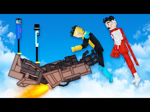 We Punch Invincible and Omni-Man with a Giant Rocket Robot Arm in People Playground!
