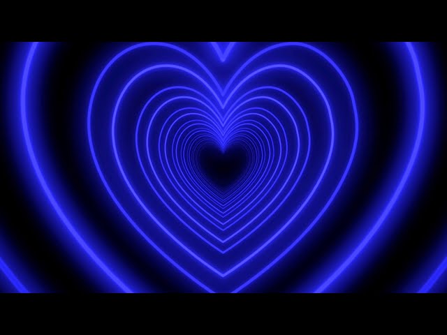 Blue Heart Background💙Love Heart Tunnel Background Video Loop | Heart Wallpaper Video