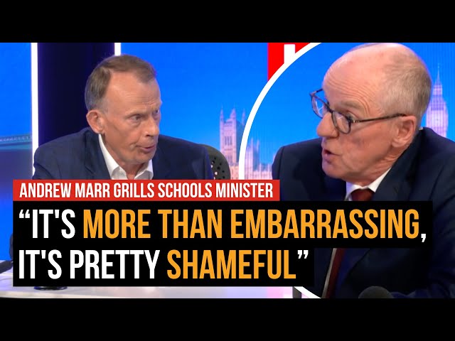 Andrew Marr accuses schools minister of 'incompetent crisis management' in concrete scandal | LBC