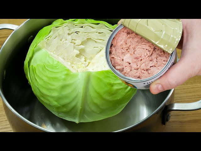 Do you have cabbage and canned tuna at home ❗❓ Cabbage tastes better than meat ❗ ASMR recipes
