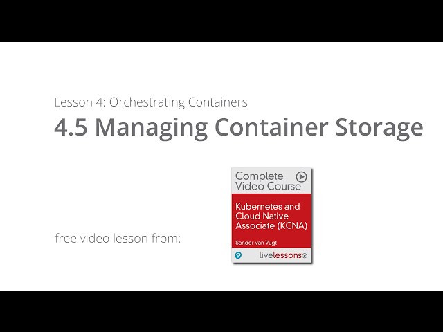 Managing Container Storage - Orchestrating Containers | KCNA Certification Course