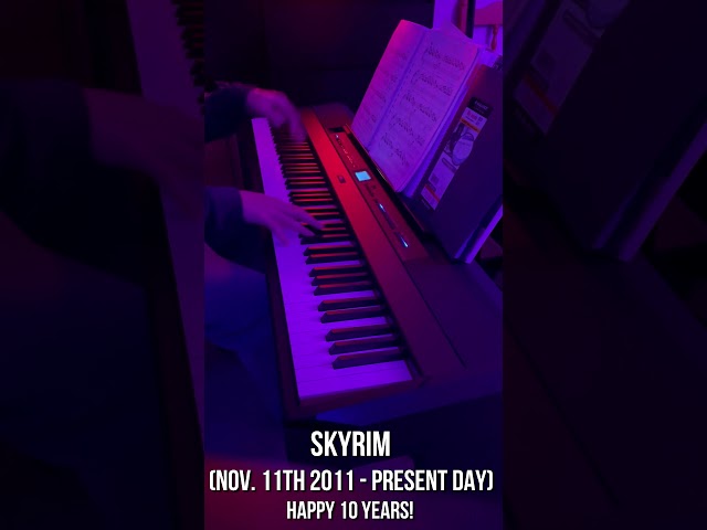 Skyrim 10th Anniversary Dragonborn Main Theme Piano (Teaser)