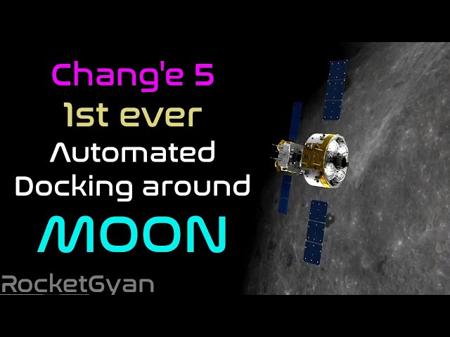 Chang'e 5 docking around the moon & Sample Transfer | Automated docking | "China moon mission"