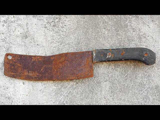 Restoration of Rusty Cleaver - Delicious test is included!