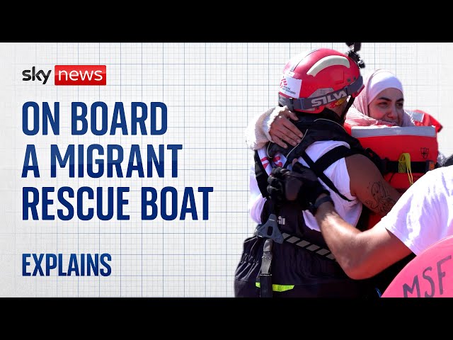 On board a boat that rescued hundreds of migrants