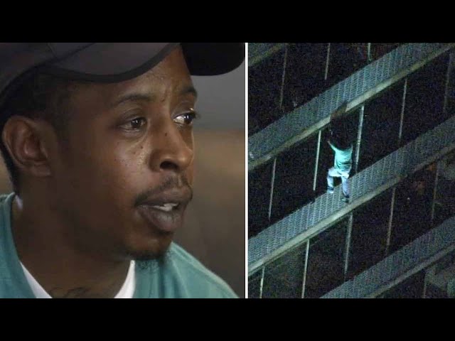 Man climbing 19-story building during fire was looking for mother