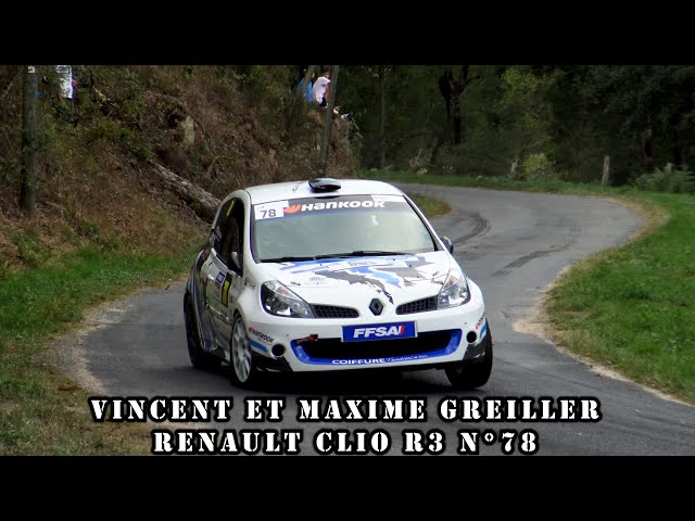 Finale coupe de France des Rallyes 2023 à Ambert - Renault Clio R3 N°78 - Vincent et Maxime GREILLER