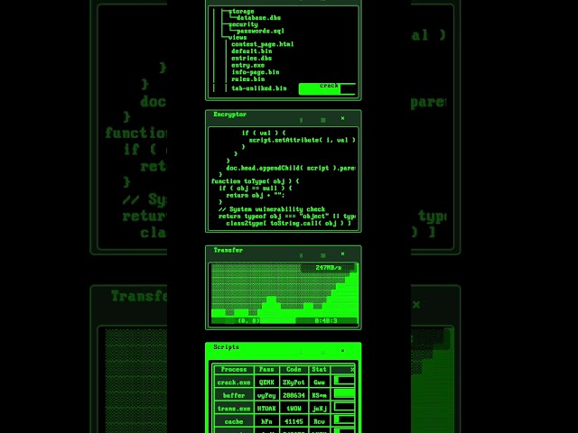 hacker-simulator.com green monochrome flavor #hacker #screen #prank