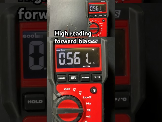 Testing diodes with an ohmmeter #electronics #tutorial #multimeter