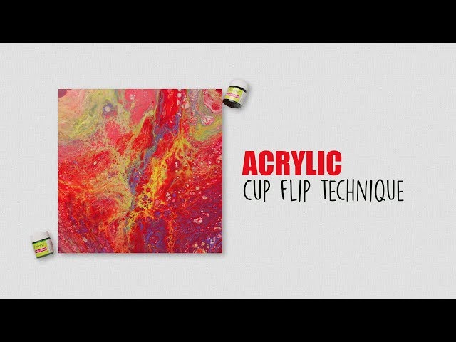 Acrylic Flip Cup Technique | Pouring art Technique