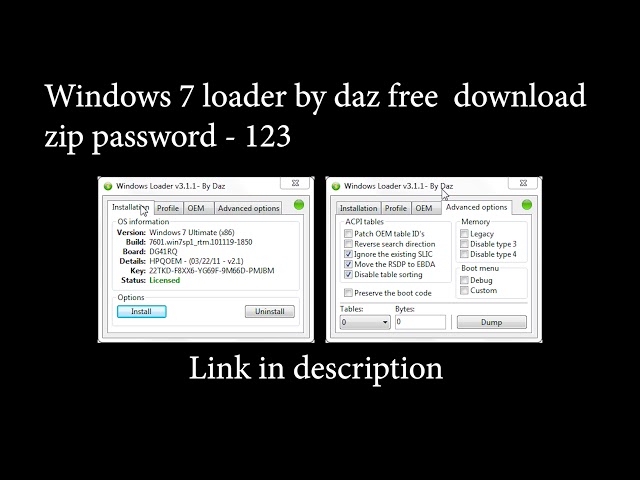 WINDOWS 7 LOADER by DAZ DOWNLOAD FOR FREE
