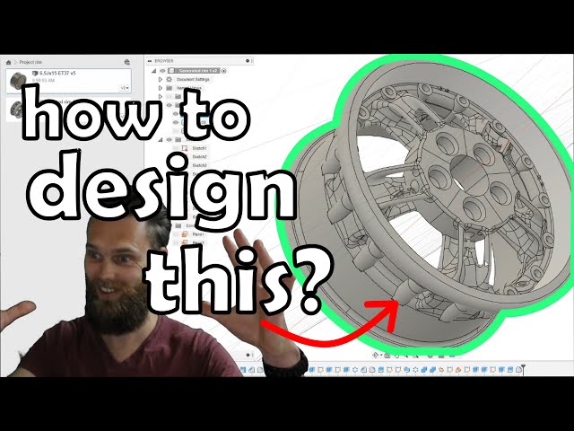 Using Fusion 360 generative design to design a full-sized 3D printable rim