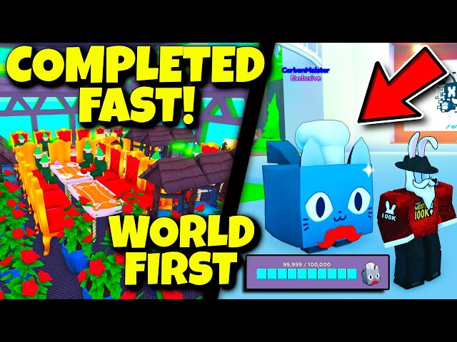 [WORLD FIRST] How I COMPLETED The "CHEF CAT" 100K Customers FAST! My Restaurant Roblox