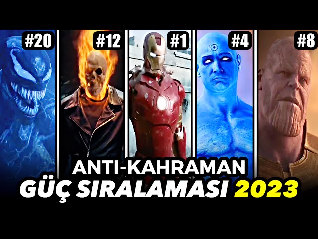 Anti-Kahraman Güç Sıralaması 2023 | En Güçlü 20 Anti-Kahraman