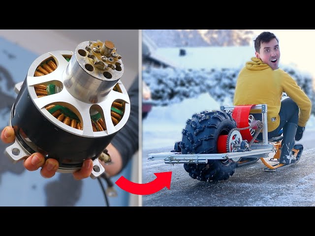 Electric Motor From A Car Powers This Snow Racer
