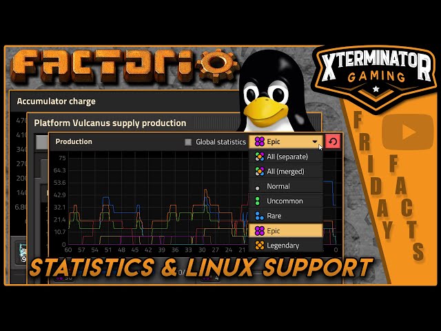 Factorio Friday Facts #408: Statistics Improvements & Linux Support