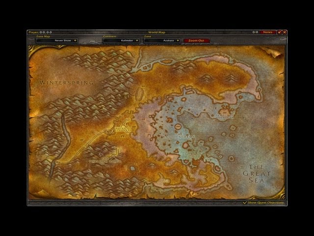 Kalimdor Original Map - World Of Warcraft Music