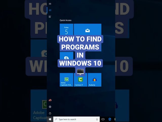 👩🏻‍💻 HOW TO FIND PROGRAMS IN WINDOWS 10 🖥 #shorts #youtubeshorts #youtubeforbusiness