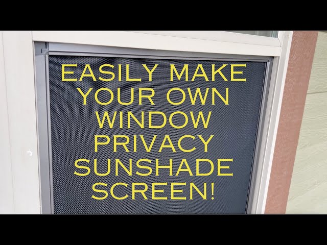 Make Affordable Window Sun Shades!