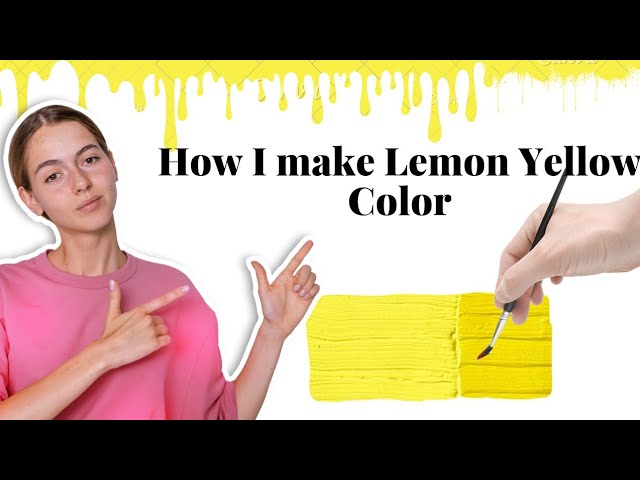 How to make Lemon Yellow Colour / Lemon Yellow Colour Making | Acrylic color mixing