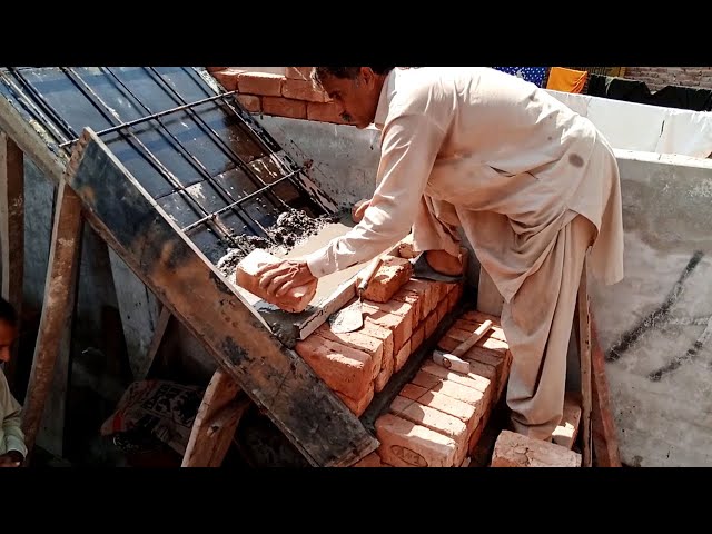 Stairs Making Process - Building Stairs With Bricks - Easy Stairs Making