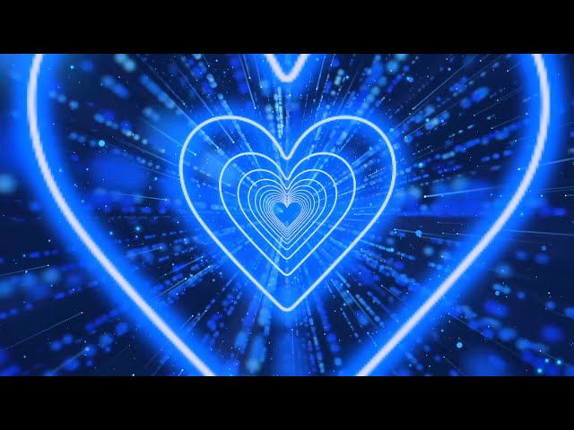 Neon Heart Background💙Blue Heart Background | Neon Heart Background Video | Wallpaper Heart Loop